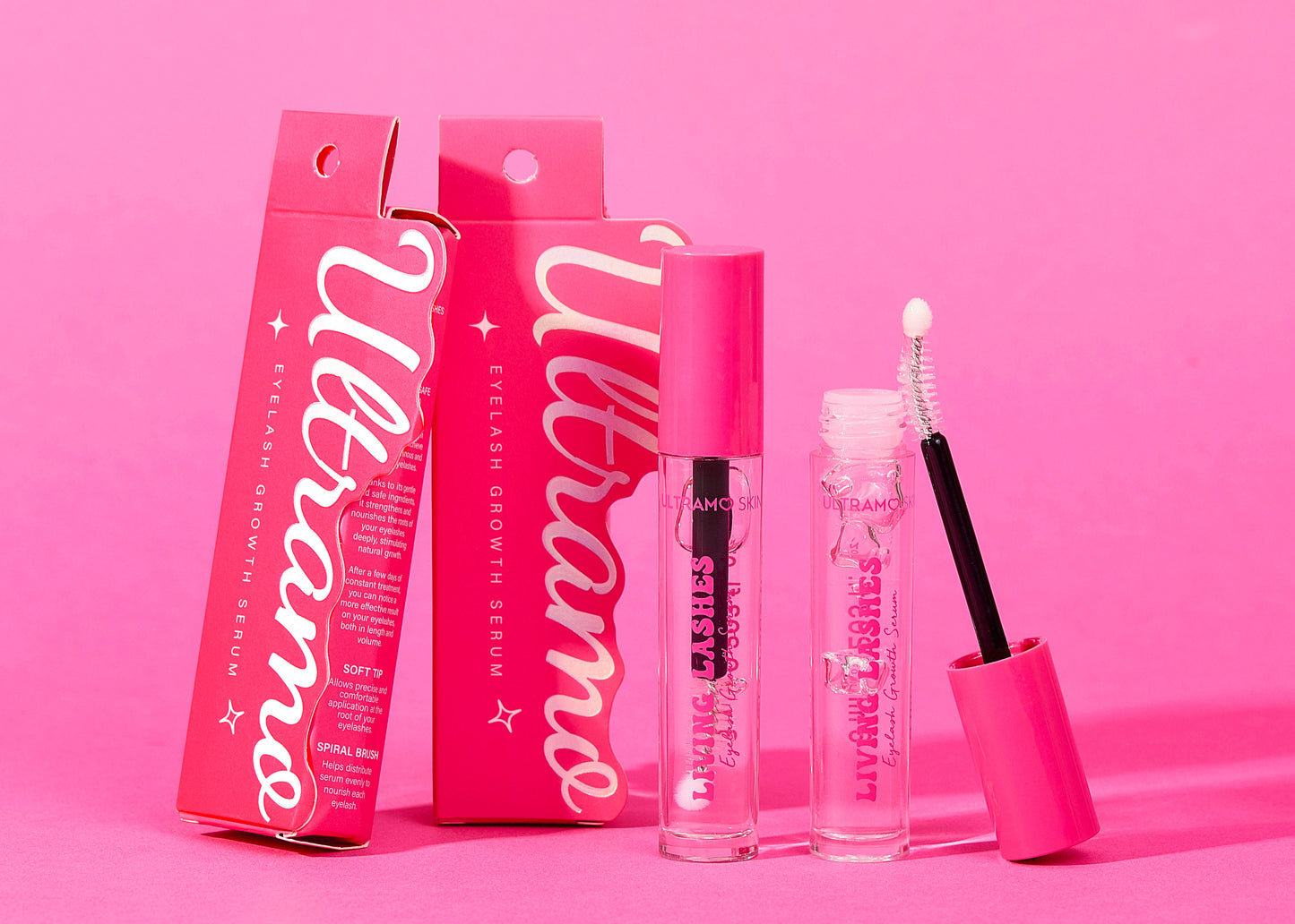 ULTRAMO SKIN Cotton Tip Eyelash Enhancer with Rose Color Cap G2395