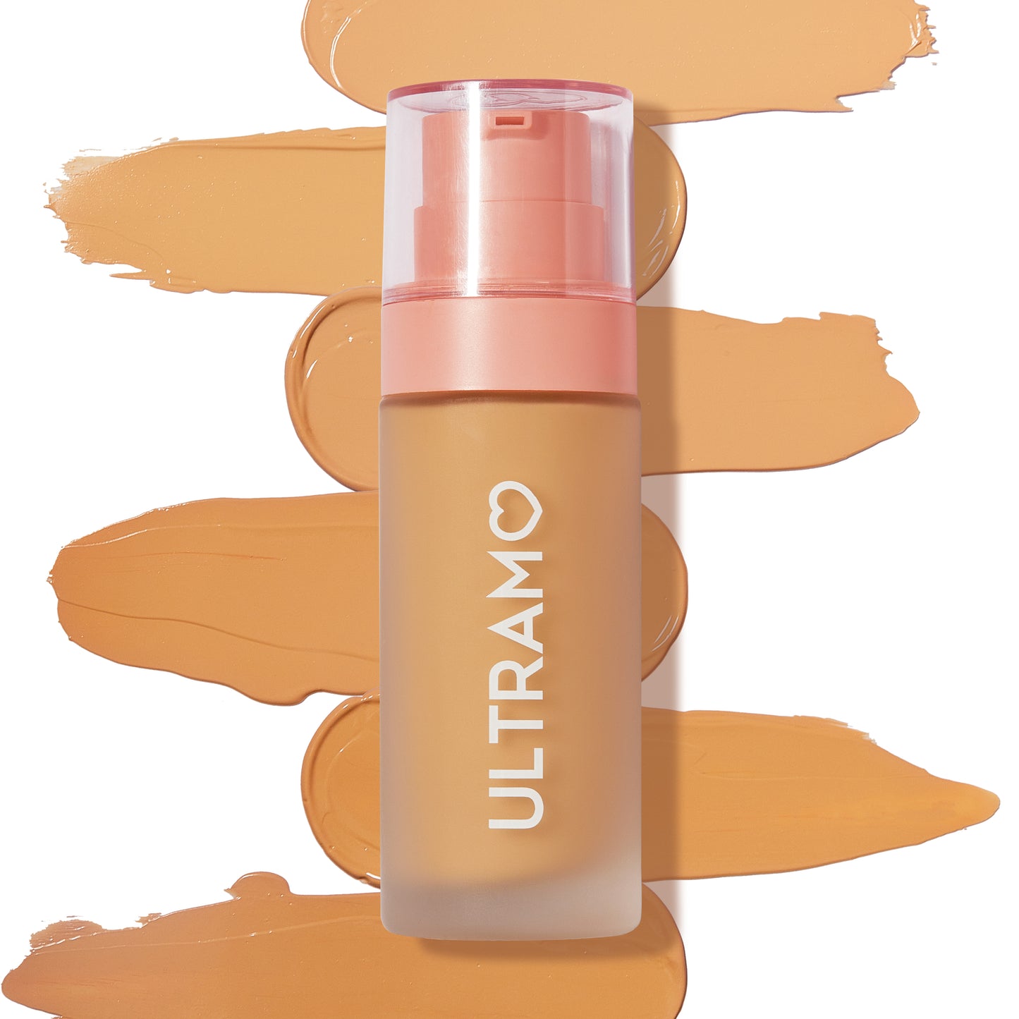 V2280 Peach color lid UAMO round Matte bottle 6 color powder base liquid V2280