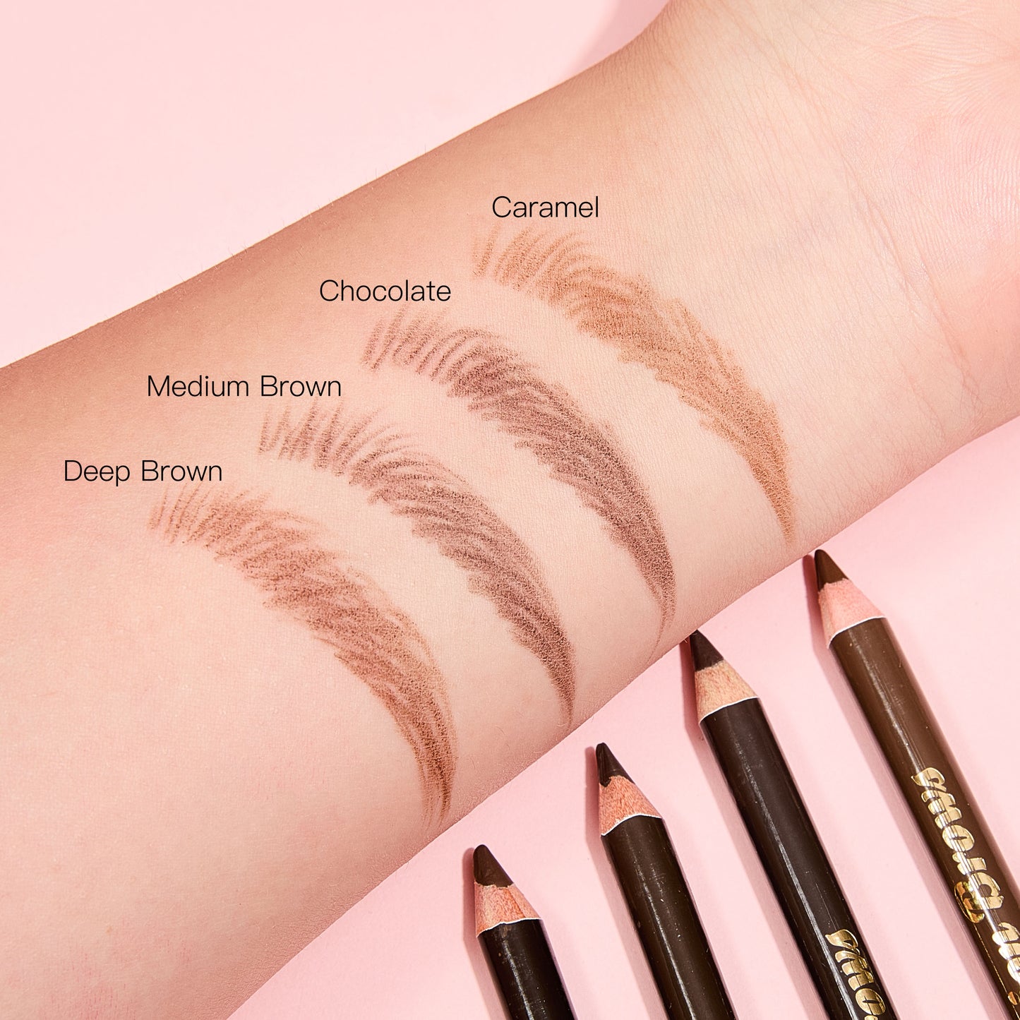 ULTRAMO 3 color one brush one pencil wooden pole eyebrow pencil single set W2354