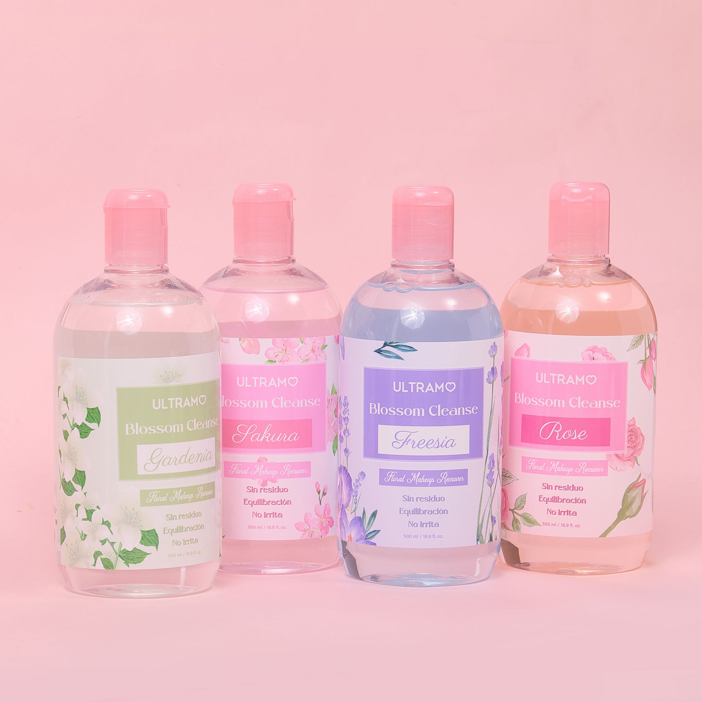 ULTRAMO【Box】12Pcs Floral Makeup Remover 500ml