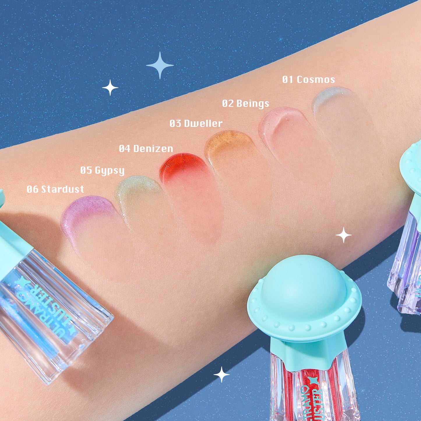 ULTRAMO flying saucer Fine Twinkle Microbeads Gloss Lip Oil WC053
