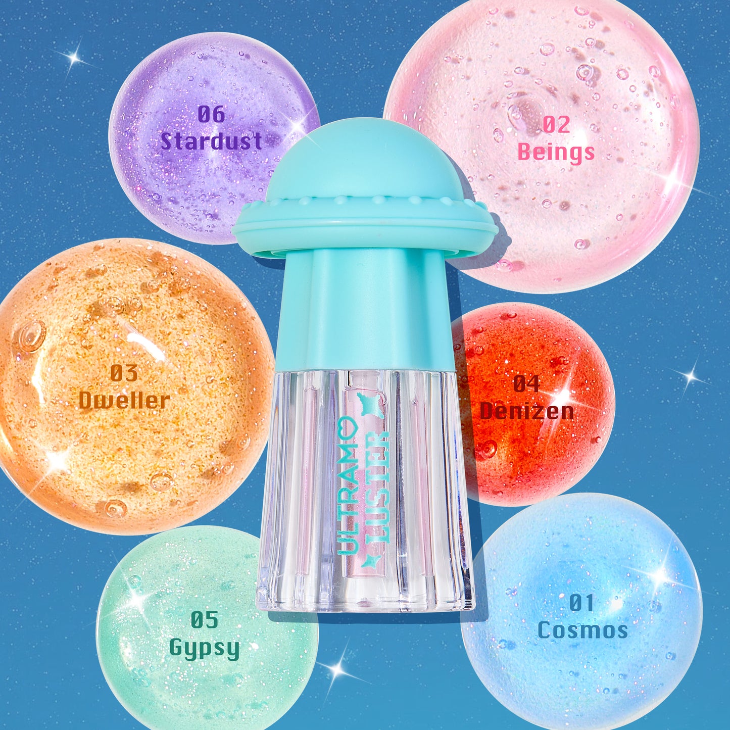 ULTRAMO flying saucer Fine Twinkle Microbeads Gloss Lip Oil WC053