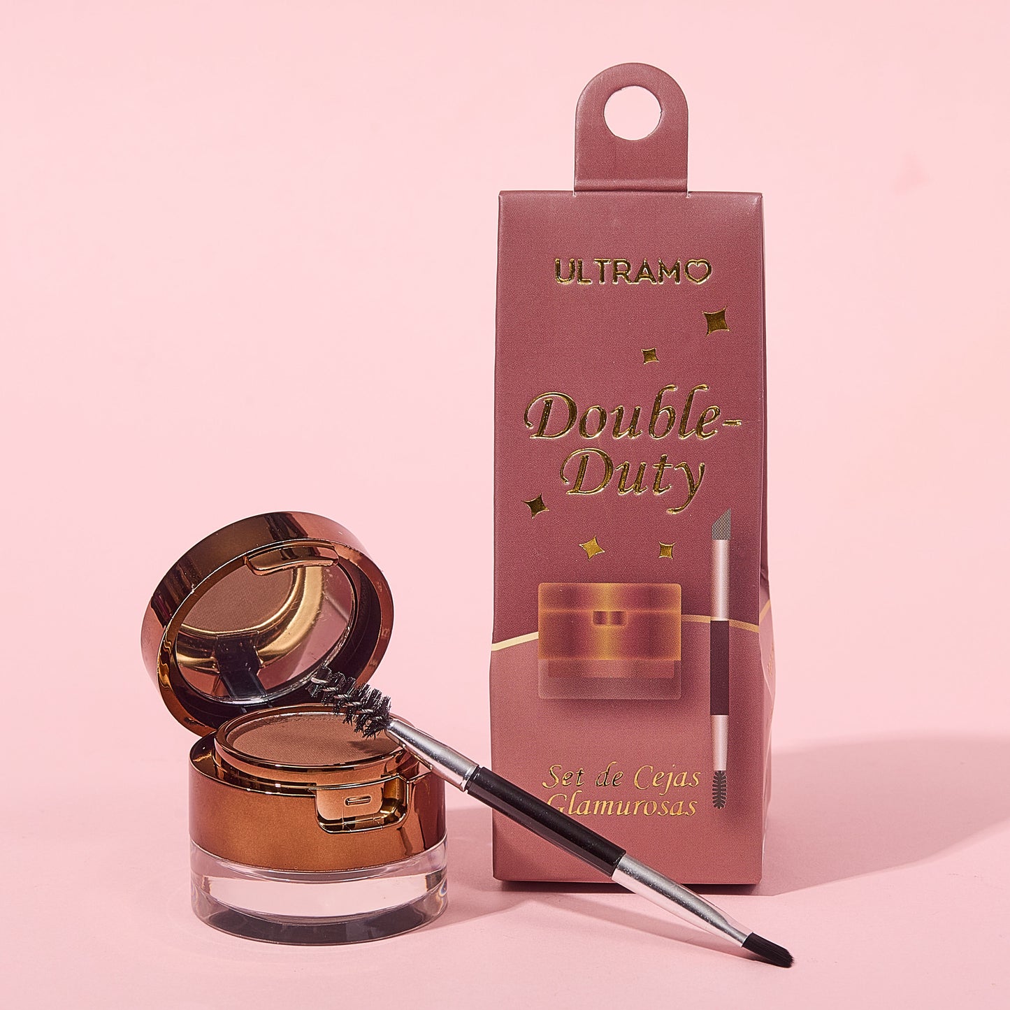 ULTRAMO UANO 4-color Double Layer Eyebrow Powder + Eyebrow Cream 2-in-1 with brush