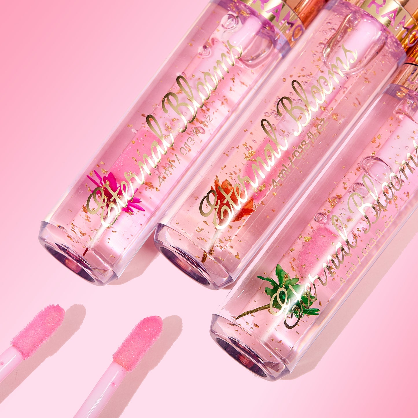 ULTRAMO UAMO 6 Colors Electroplated Cap Gold Foil Dried Flower Color Changing Lip Oil WD030