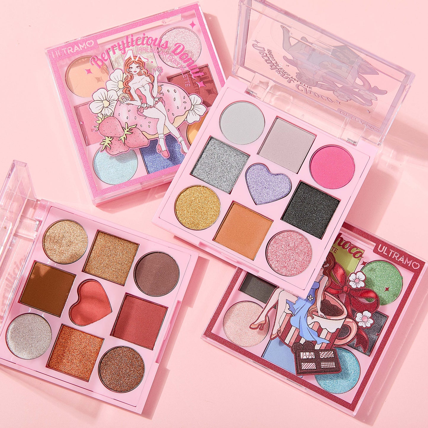 ULTRAMO UAMO 9 Colors Irregular Inner Palette Eyeshadow Palette 4 sets of colors WD037