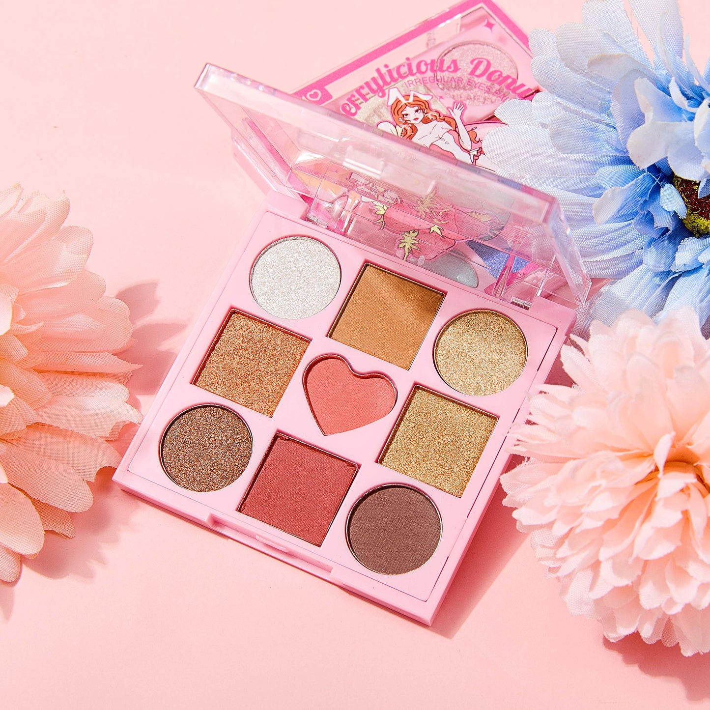 ULTRAMO UAMO 9 Colors Irregular Inner Palette Eyeshadow Palette 4 sets of colors WD037
