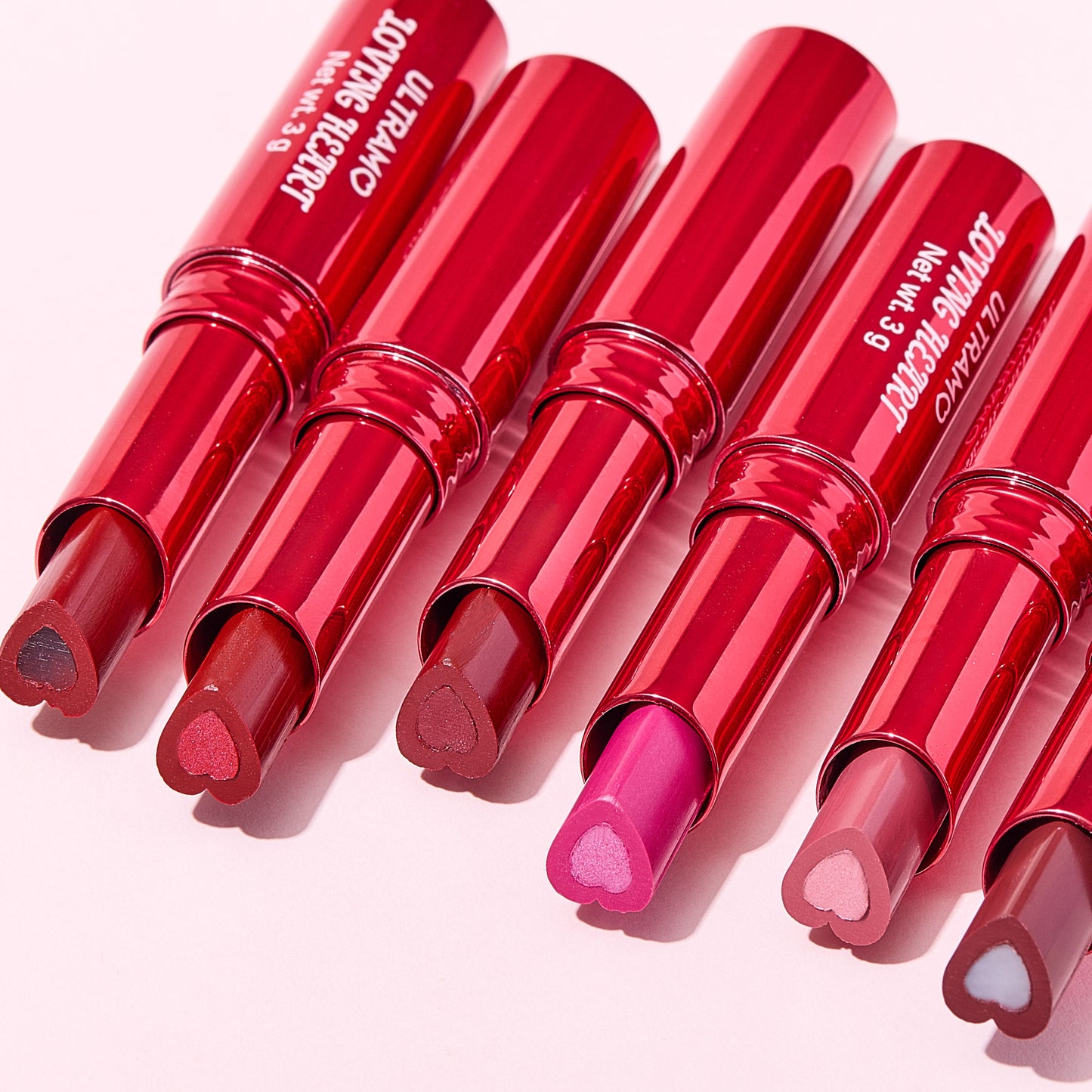 ULTRAMO 6 Colors Sandwich Love Lipstick Red Gold Plated Tube UAMO WD067