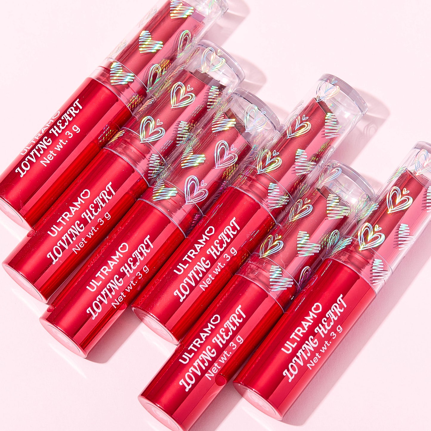 ULTRAMO 6 Colors Sandwich Love Lipstick Red Gold Plated Tube UAMO WD067