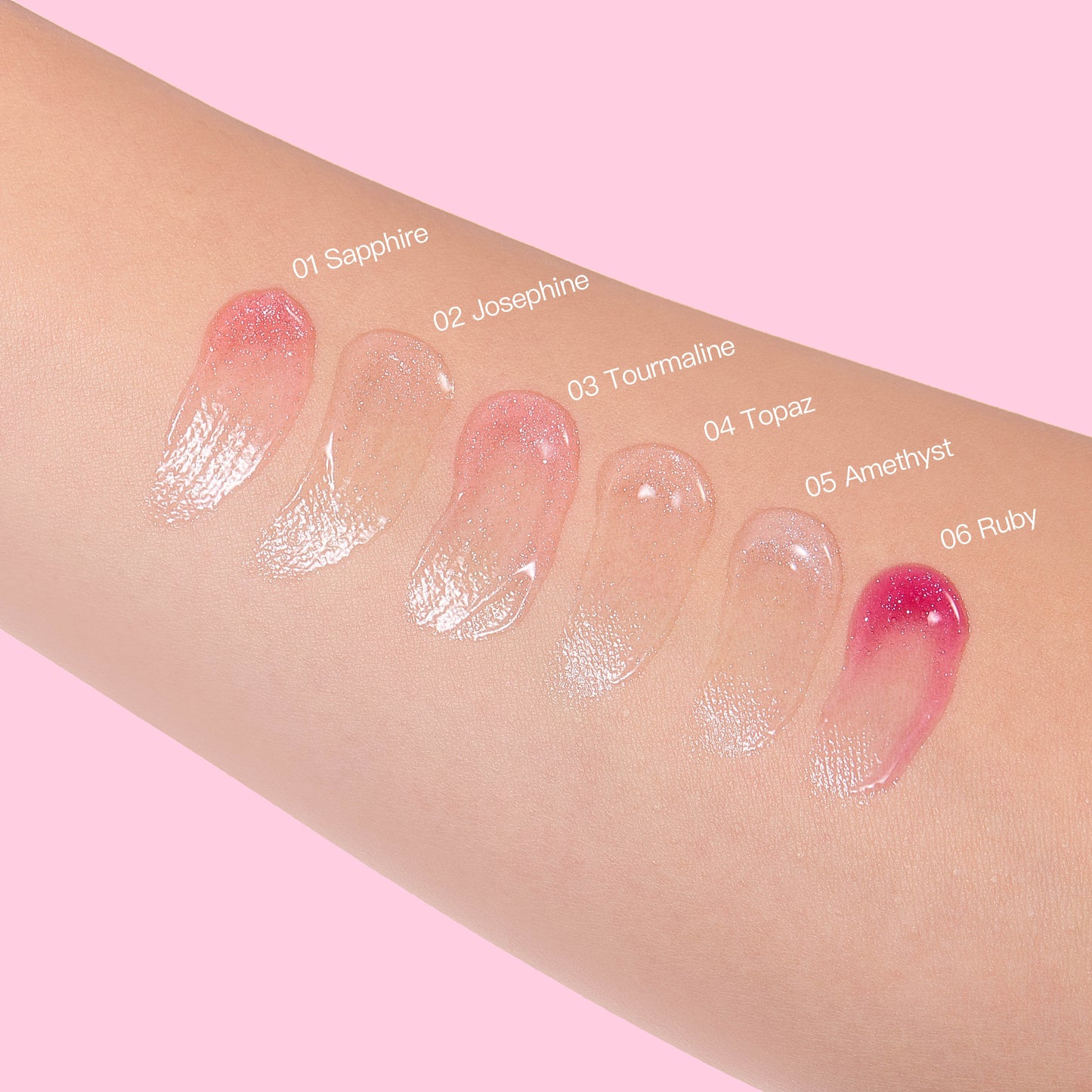 ULTRAMO 6 Color Heart Cover Color Change with Fine Shimmer Lip Oil 5.8ML WD073