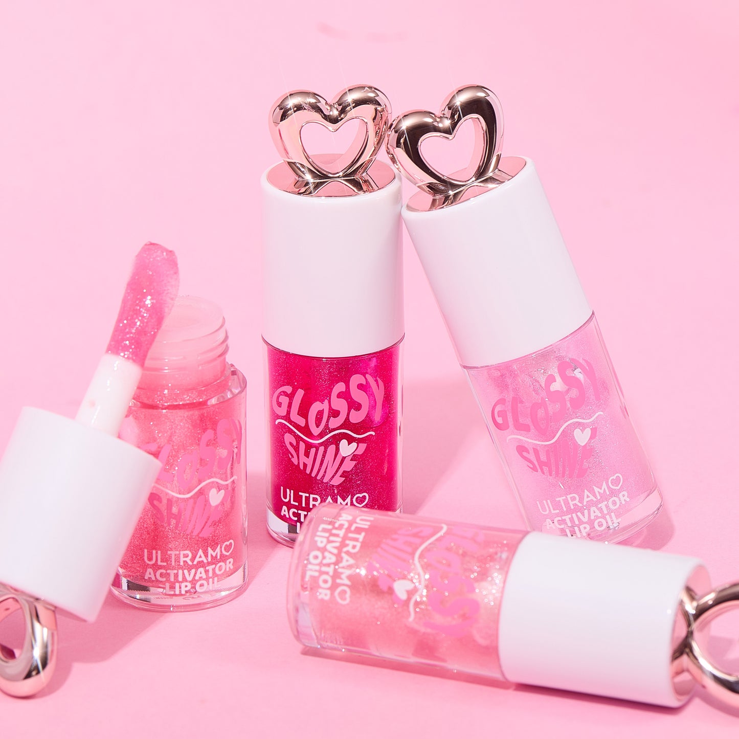 ULTRAMO 6 Color Heart Cover Color Change with Fine Shimmer Lip Oil 5.8ML WD073