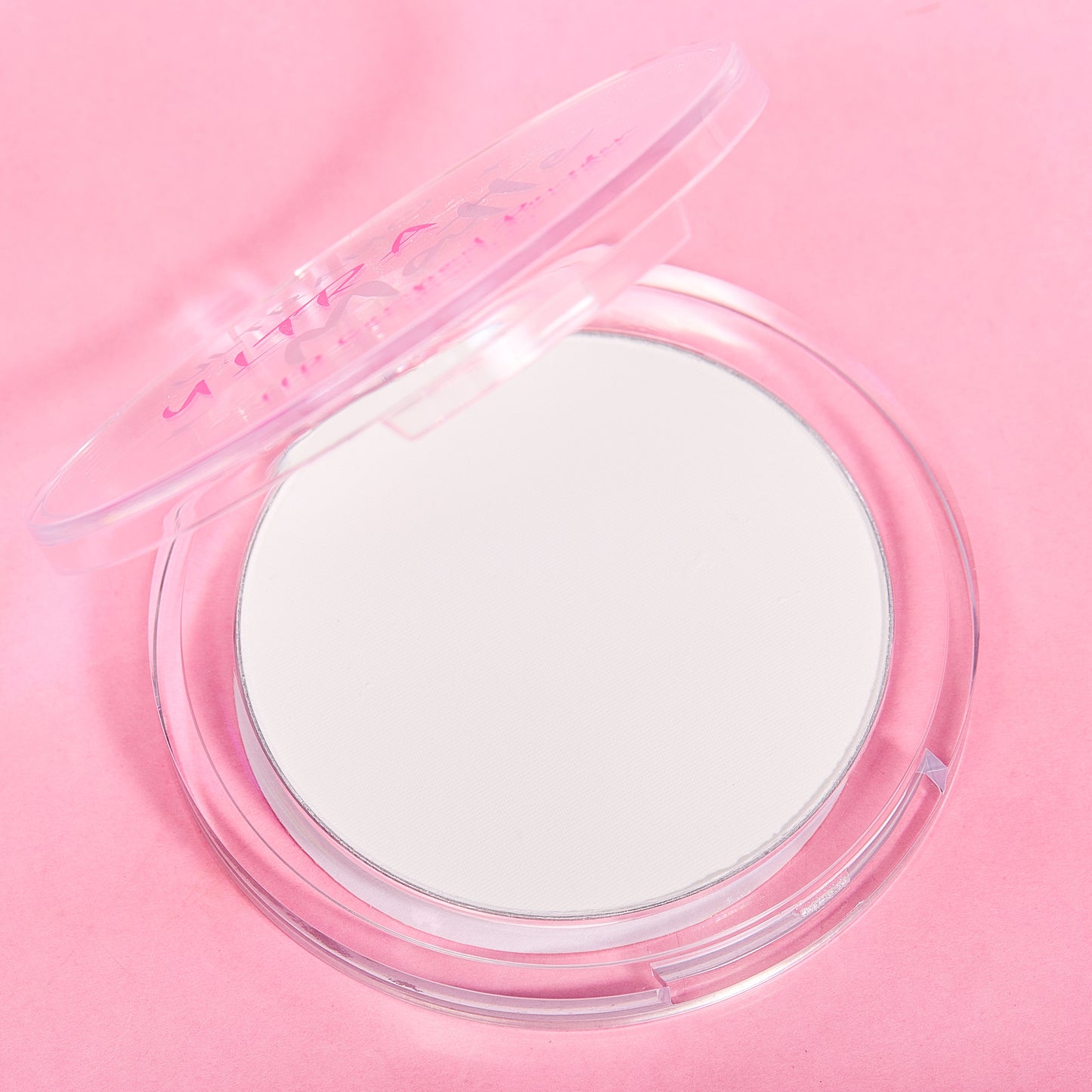 ULTRAMO Round Plastic-Shell Setting White Cake with Powder puff WD086