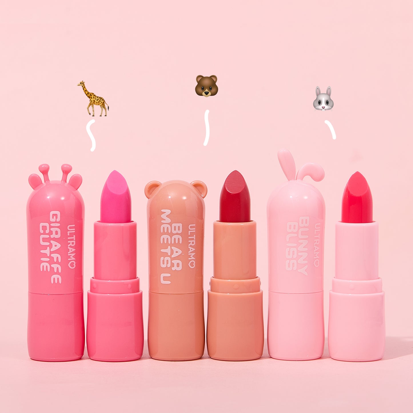 ULTRAMO UAMO 3 Animal Head Lipstick in 6 Colors WD089