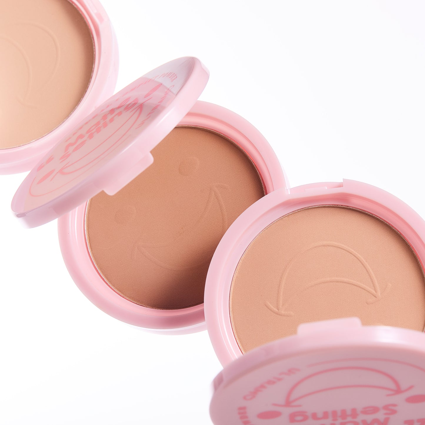 ULTRAMO 12 Round Plastic-Case Powder with Puff mirror WE023