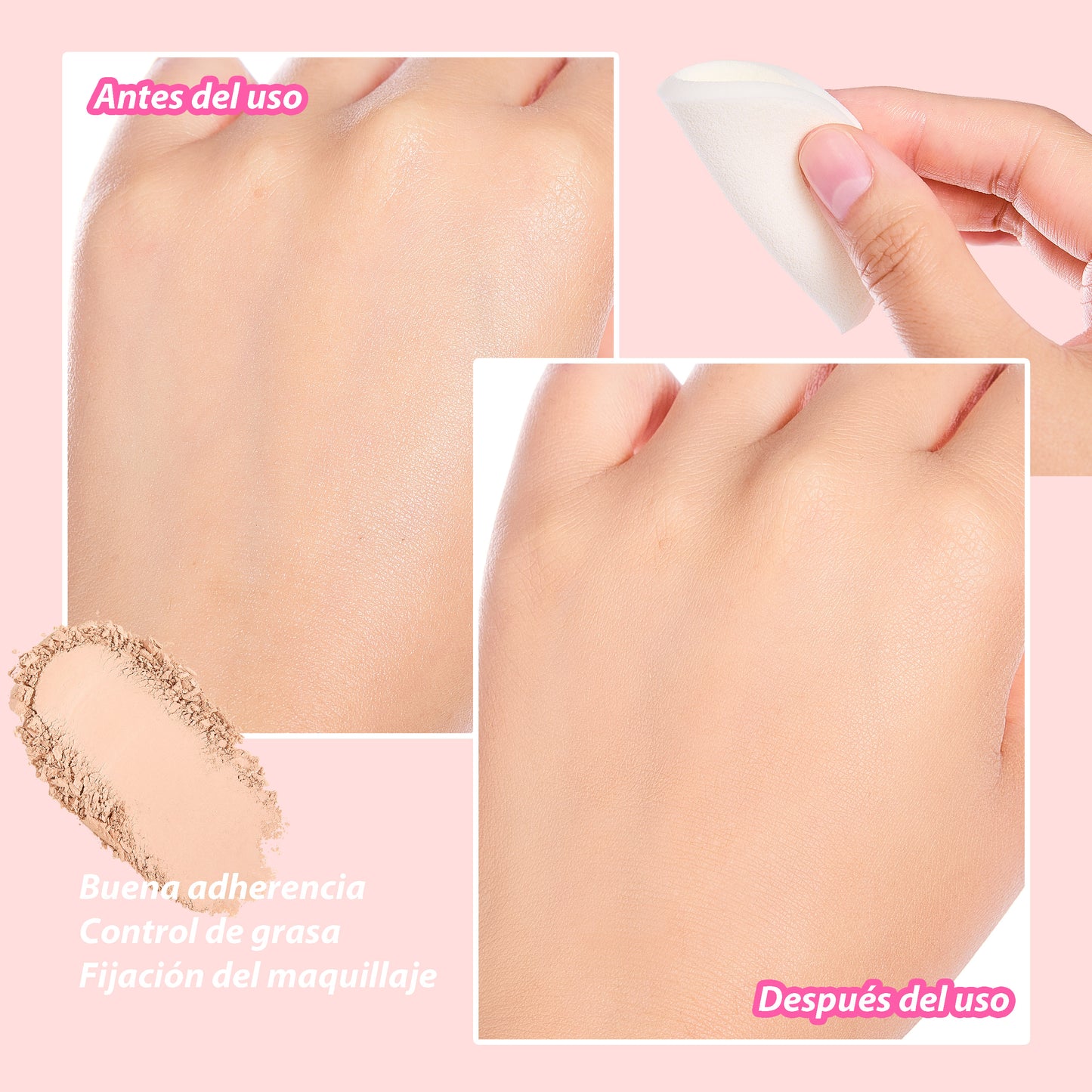 ULTRAMO 12 Round Plastic-Case Powder with Puff mirror WE023