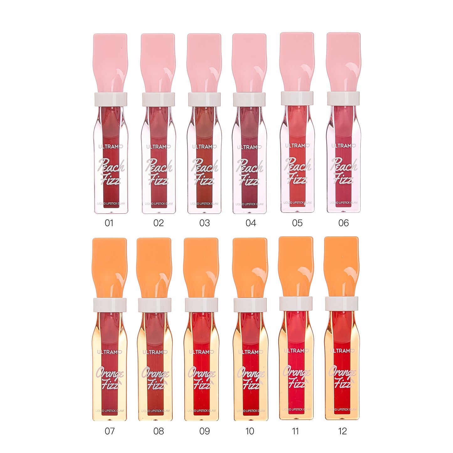 ULTRAMO UAMO 12 Shades Matte Lip Gloss Drink Pouch WE027