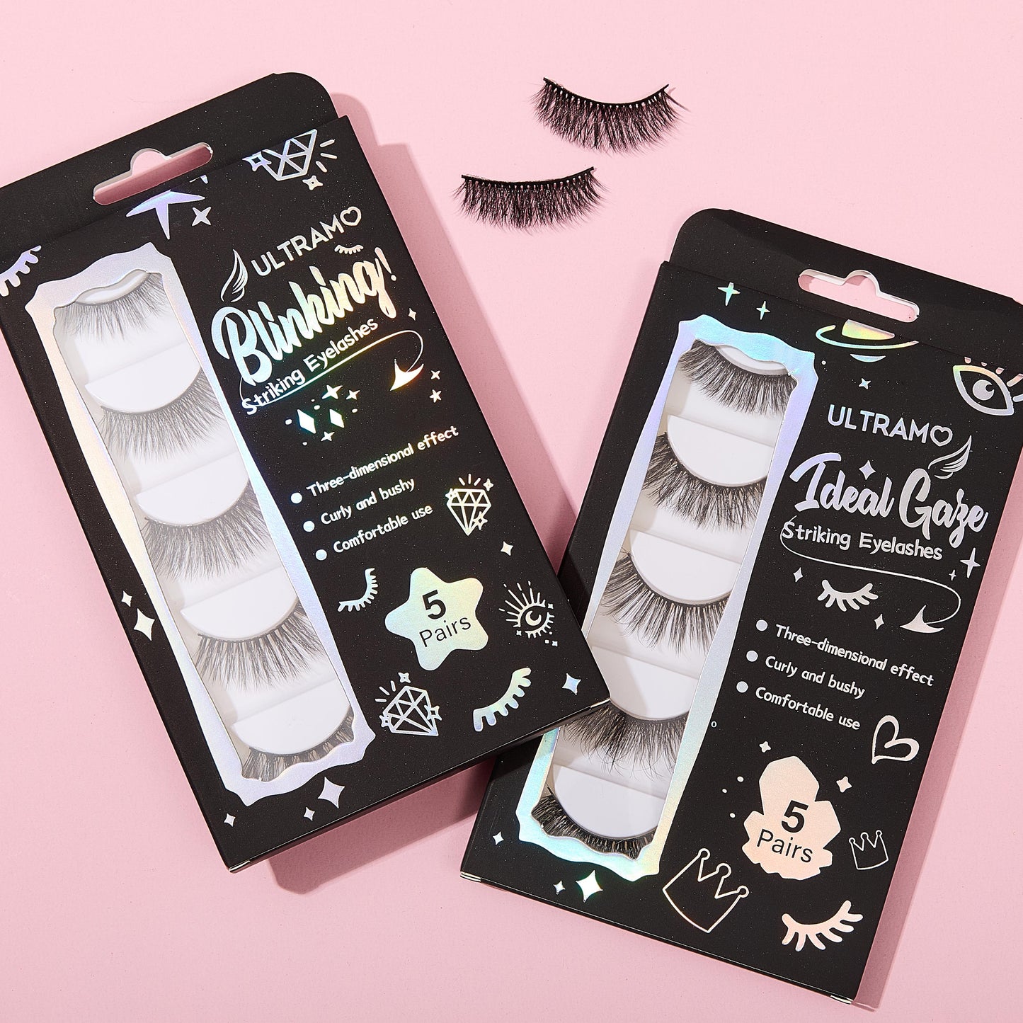 ULTRAMO UAMO 5 Pairs of 3D False Eyelashes WE056