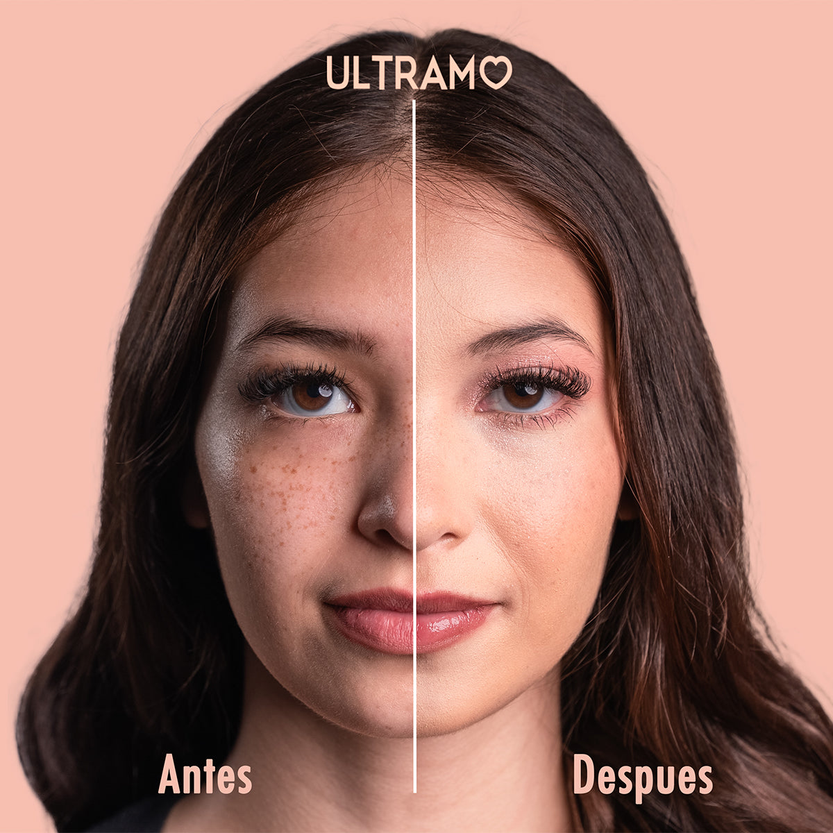 ULTRAMO V2280 Peach color lid UAMO round Matte bottle 6 color powder base liquid