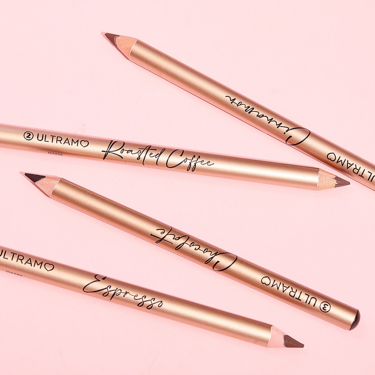 ULTRAMO 3 color wood pole with gold pole eyebrow pencil WA050