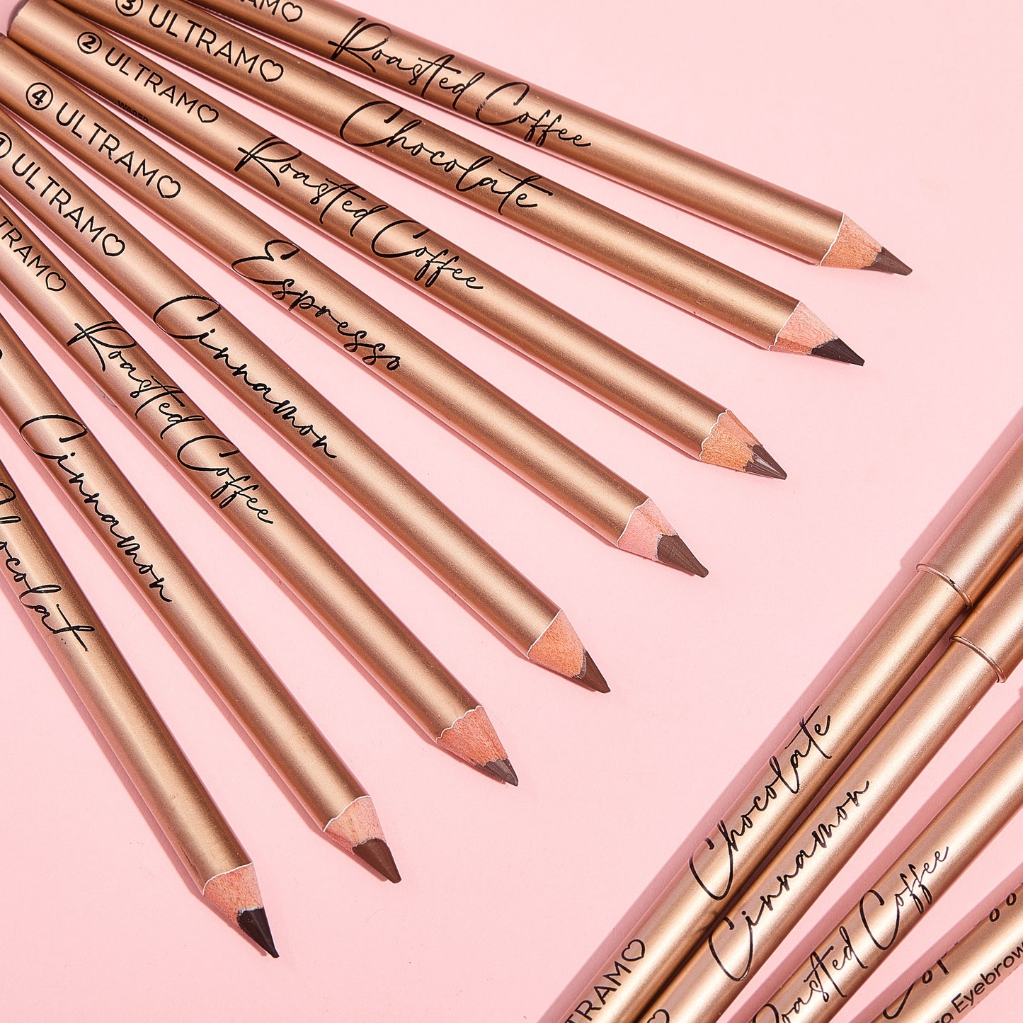 ULTRAMO 3 color wood pole with gold pole eyebrow pencil WA050