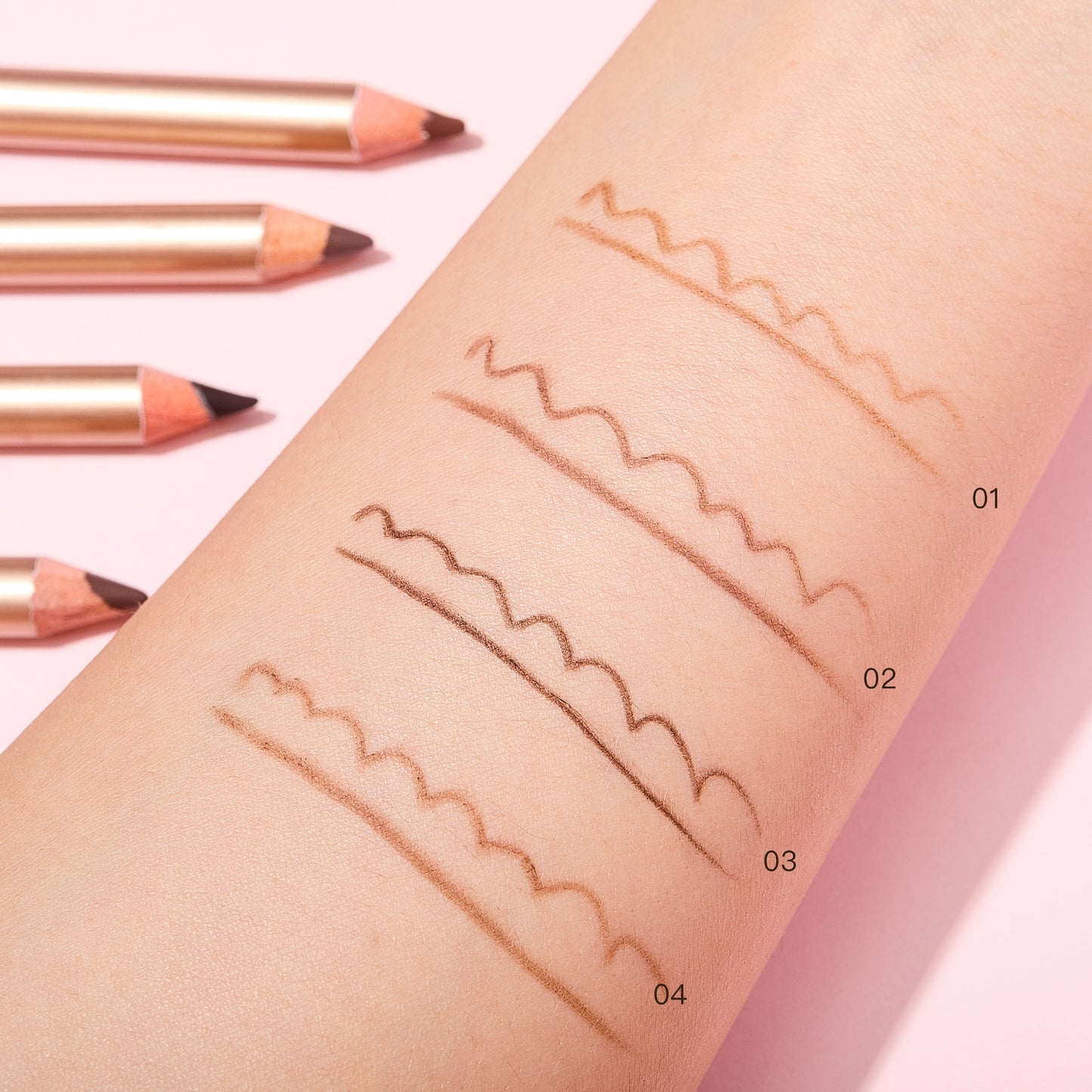 ULTRAMO 3 color wood pole with gold pole eyebrow pencil WA050