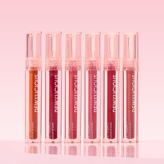ULTRAMO【Box】12Pcs 6 Colors Radiant Lip Gloss