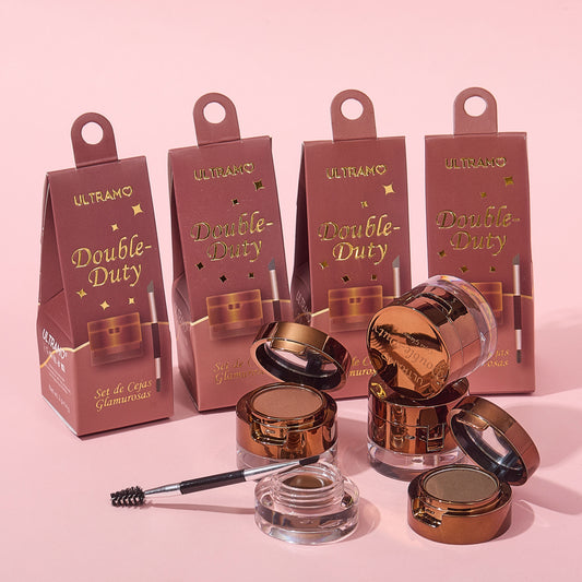 ULTRAMO UANO 4-color Double Layer Eyebrow Powder + Eyebrow Cream 2-in-1 with brush