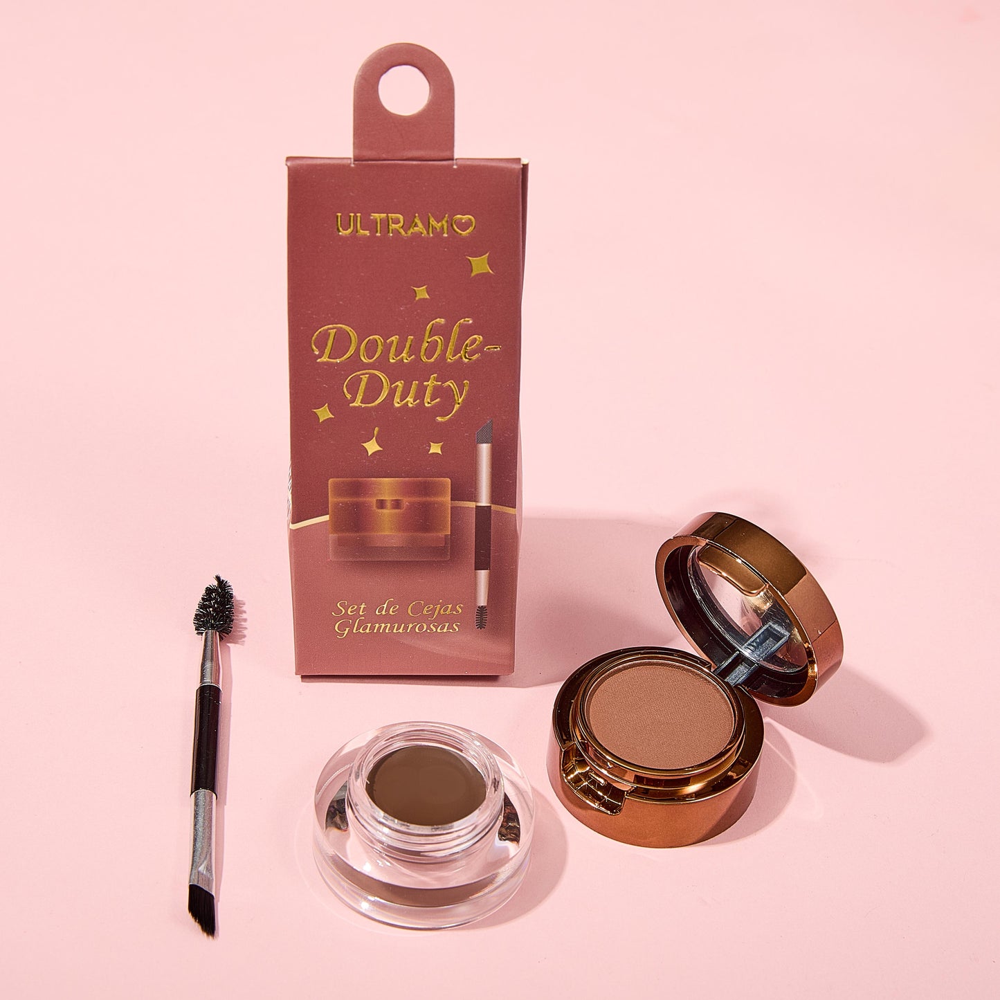 ULTRAMO UANO 4-color Double Layer Eyebrow Powder + Eyebrow Cream 2-in-1 with brush