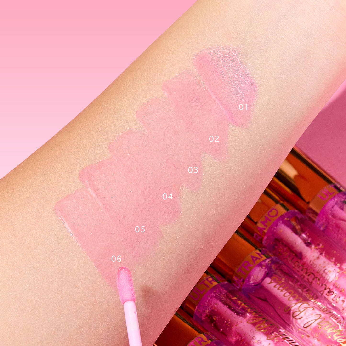 ULTRAMO UAMO 6 Colors Electroplated Cap Gold Foil Dried Flower Color Changing Lip Oil WD030