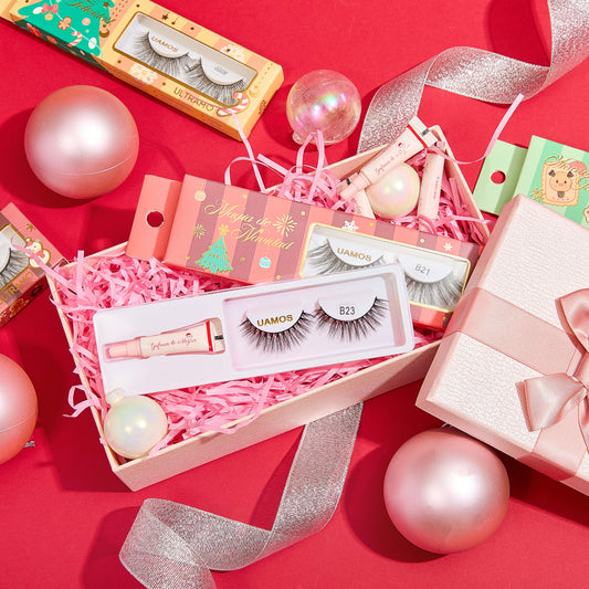 ULTRAMO feel lacquer pink box false eyelashes WC051