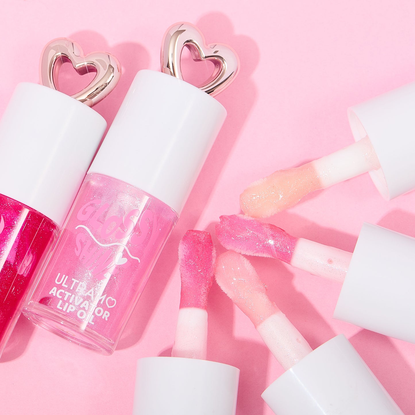 ULTRAMO 6 Color Heart Cover Color Change with Fine Shimmer Lip Oil 5.8ML WD073