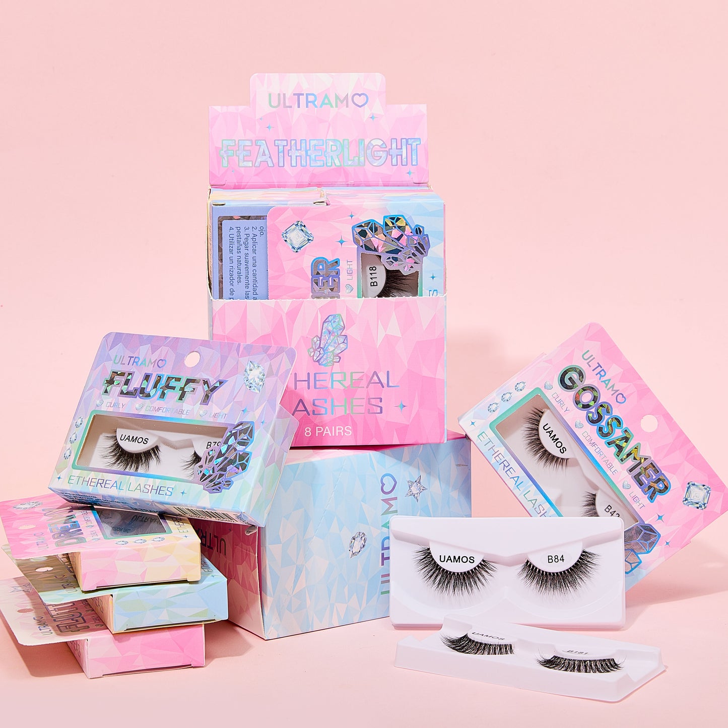 ULTRAMO UAMO Crystal Font Single Pair False Eyelashes WE005