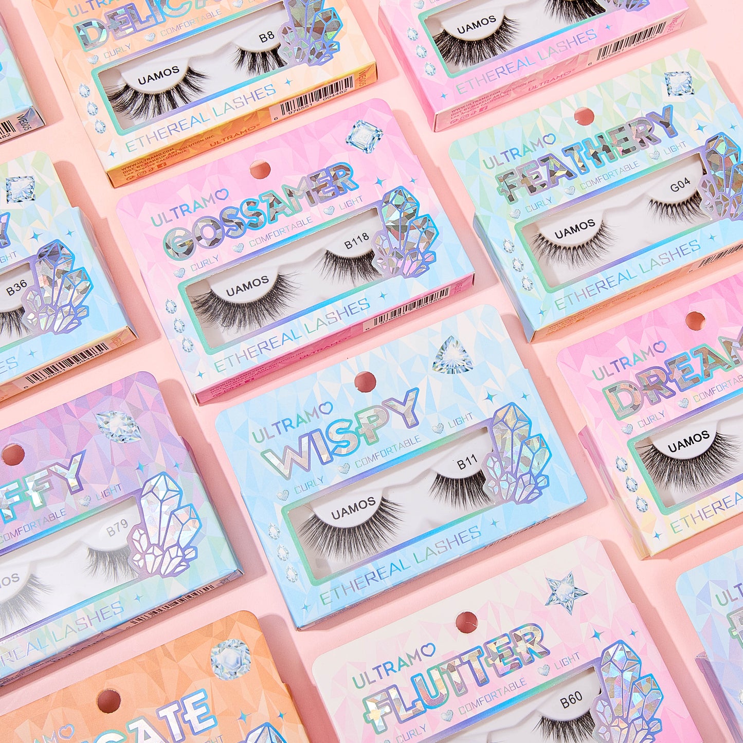 ULTRAMO UAMO Crystal Font Single Pair False Eyelashes WE005