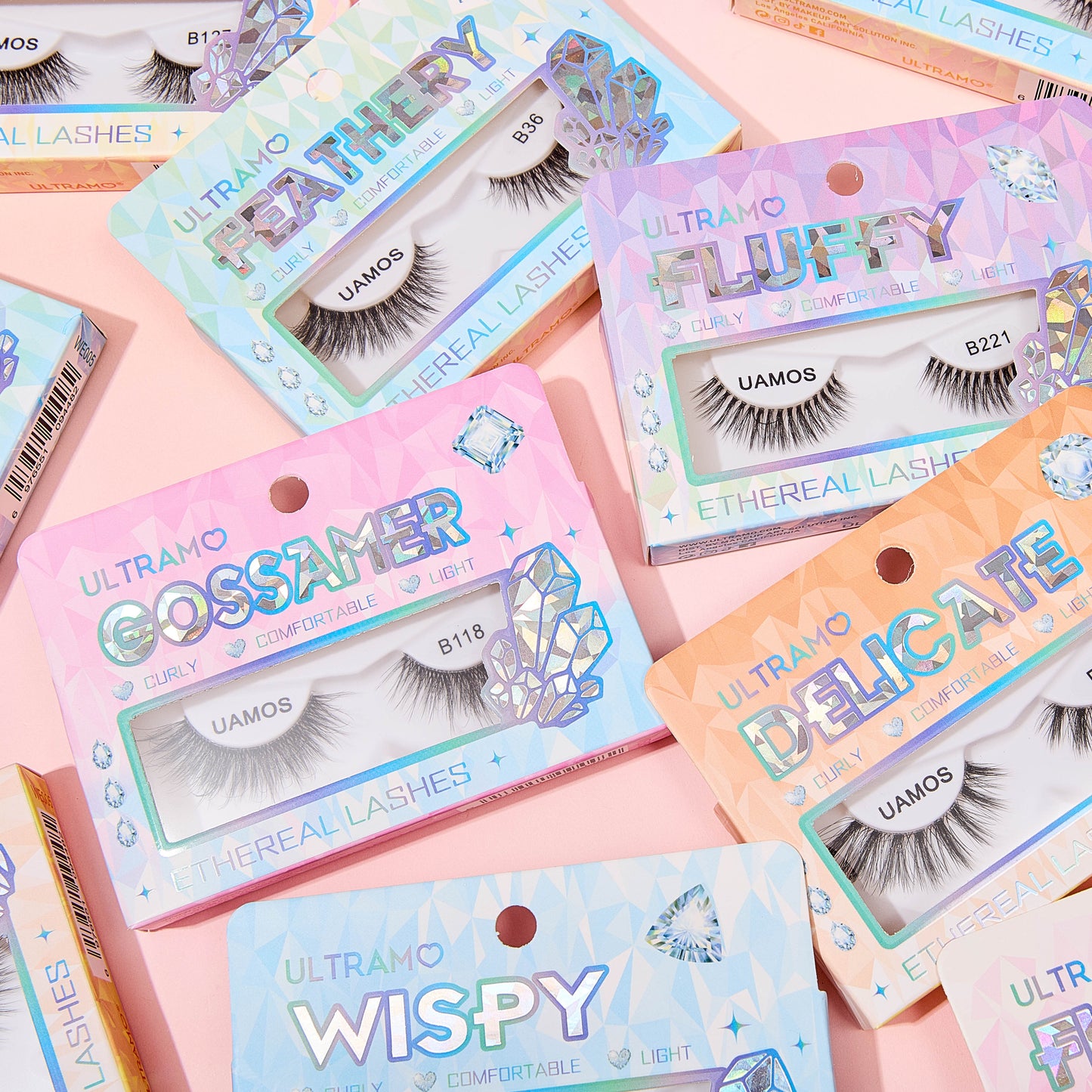 ULTRAMO UAMO Crystal Font Single Pair False Eyelashes WE005