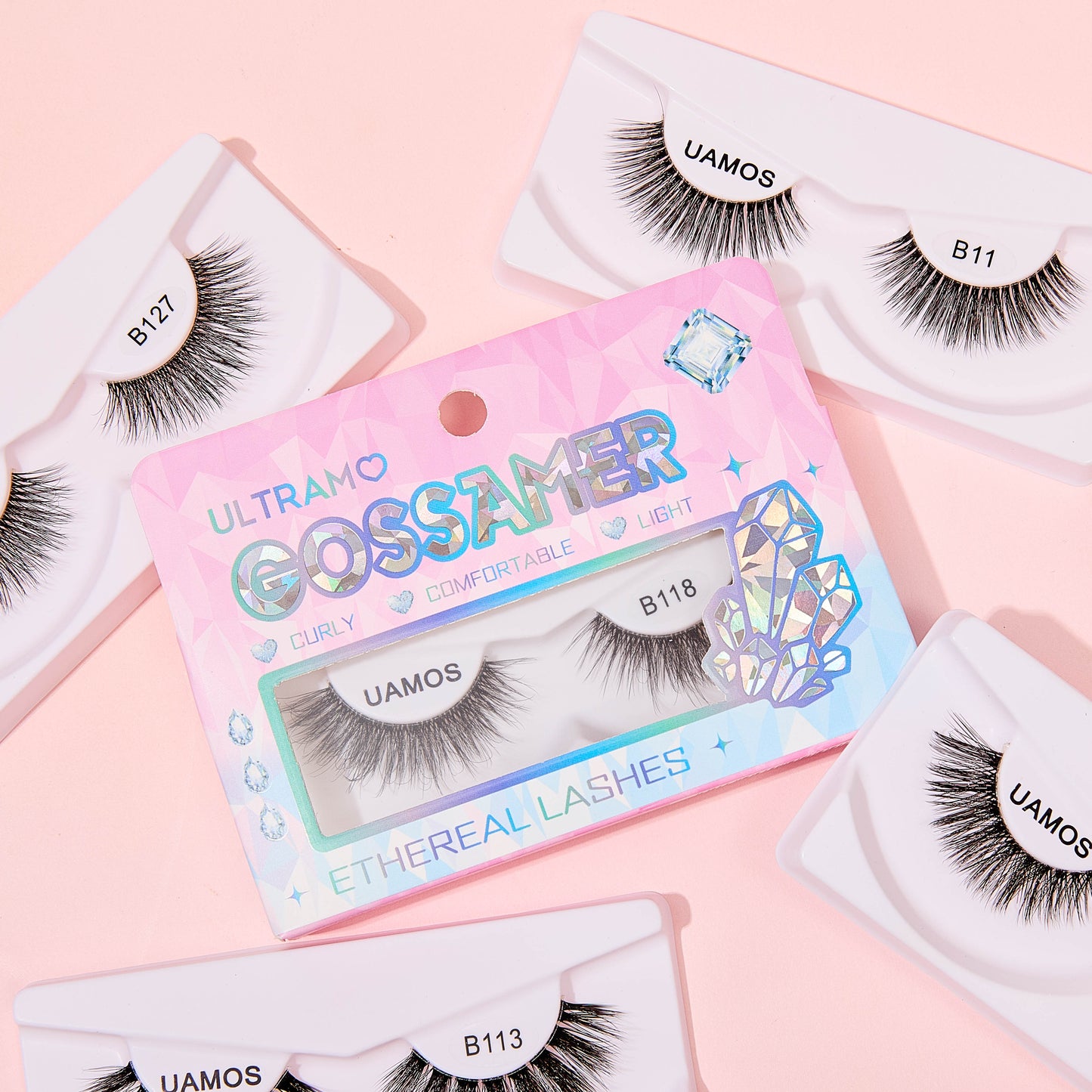 ULTRAMO UAMO Crystal Font Single Pair False Eyelashes WE005