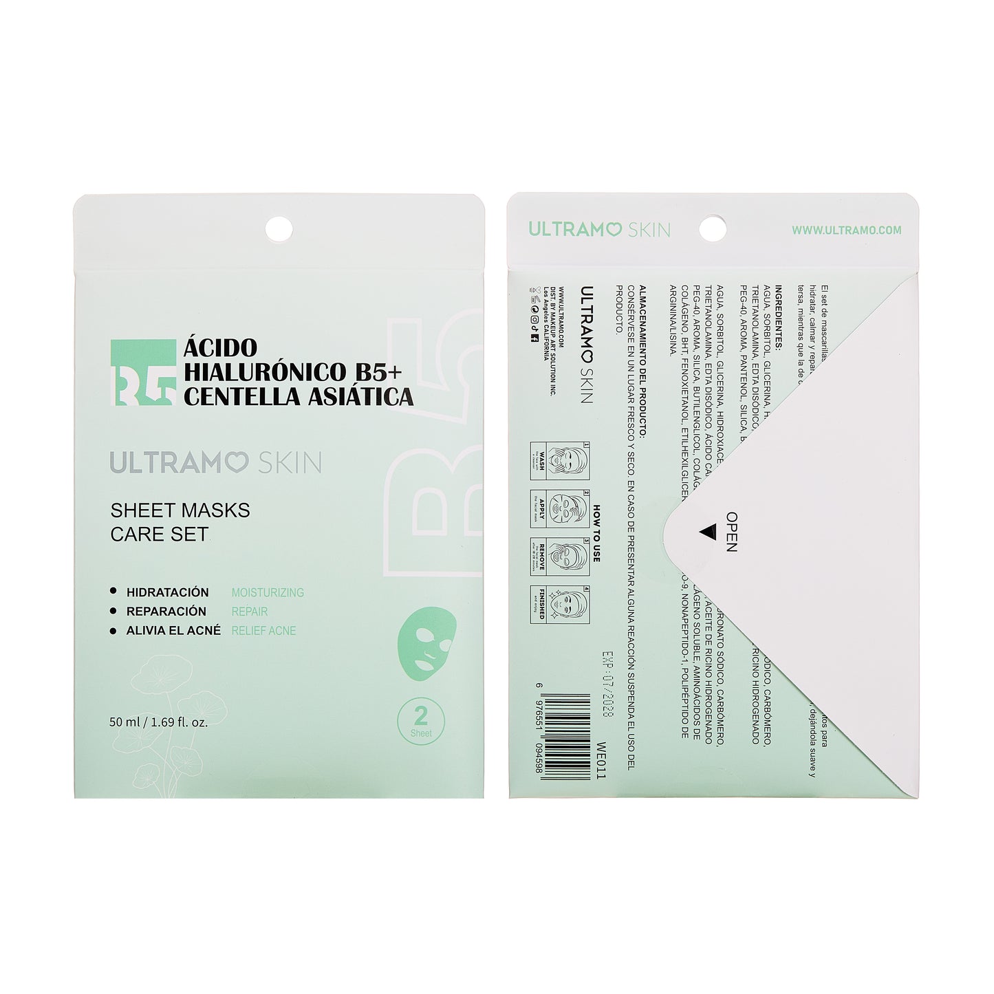 ULTRAMO SKIN 2-piece mask in a single envelope bag 25ML WE011