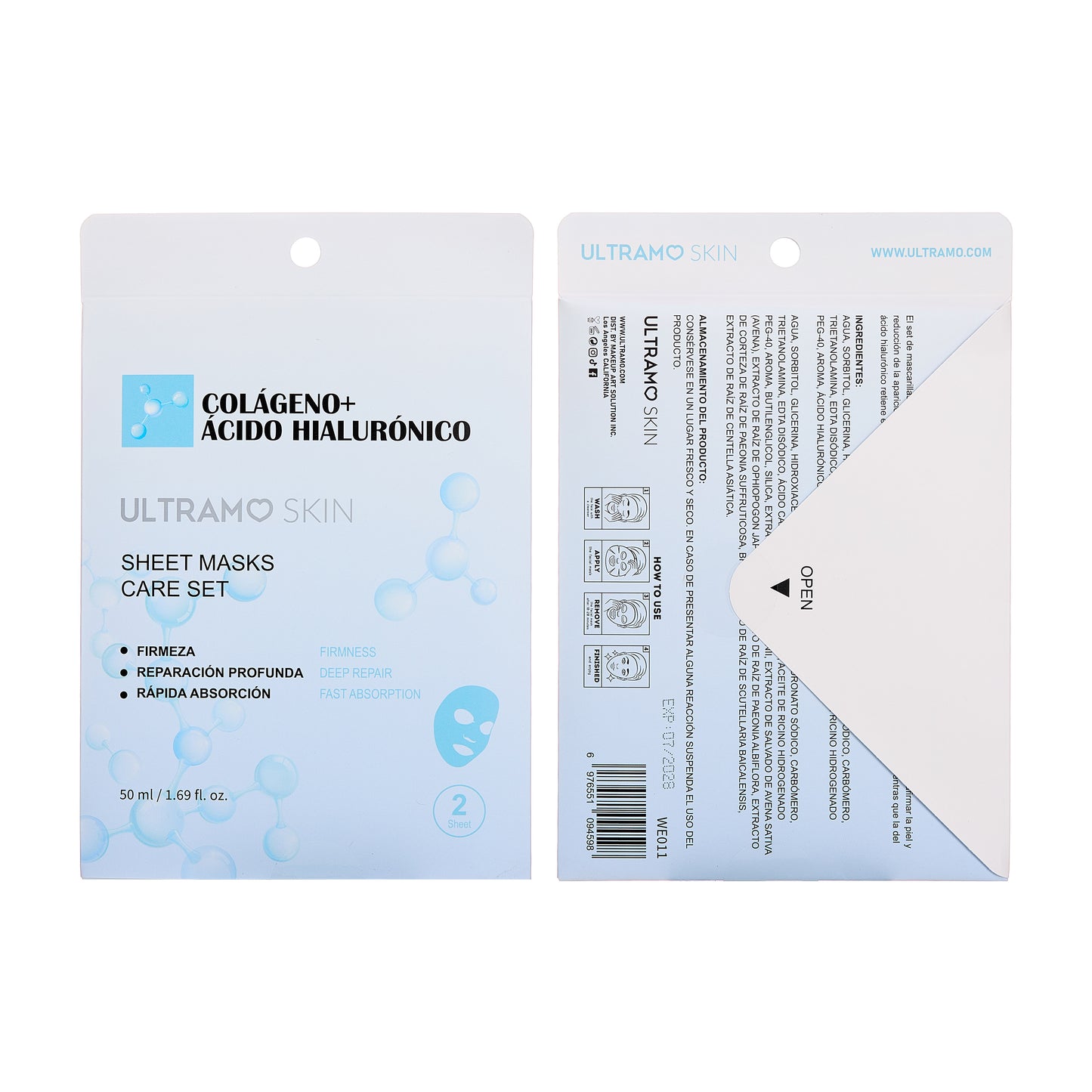 ULTRAMO SKIN 2-piece mask in a single envelope bag 25ML WE011