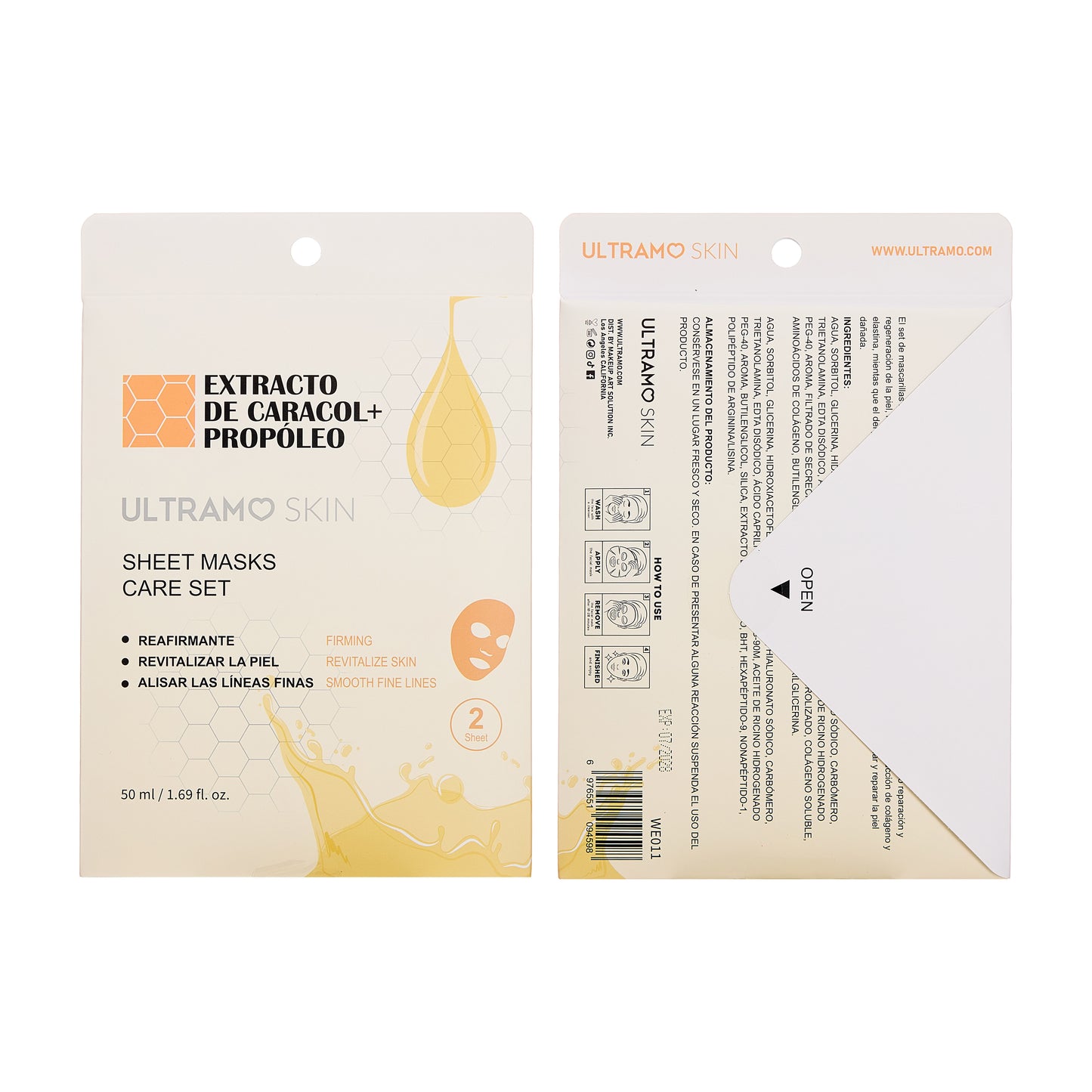 ULTRAMO SKIN 2-piece mask in a single envelope bag 25ML WE011