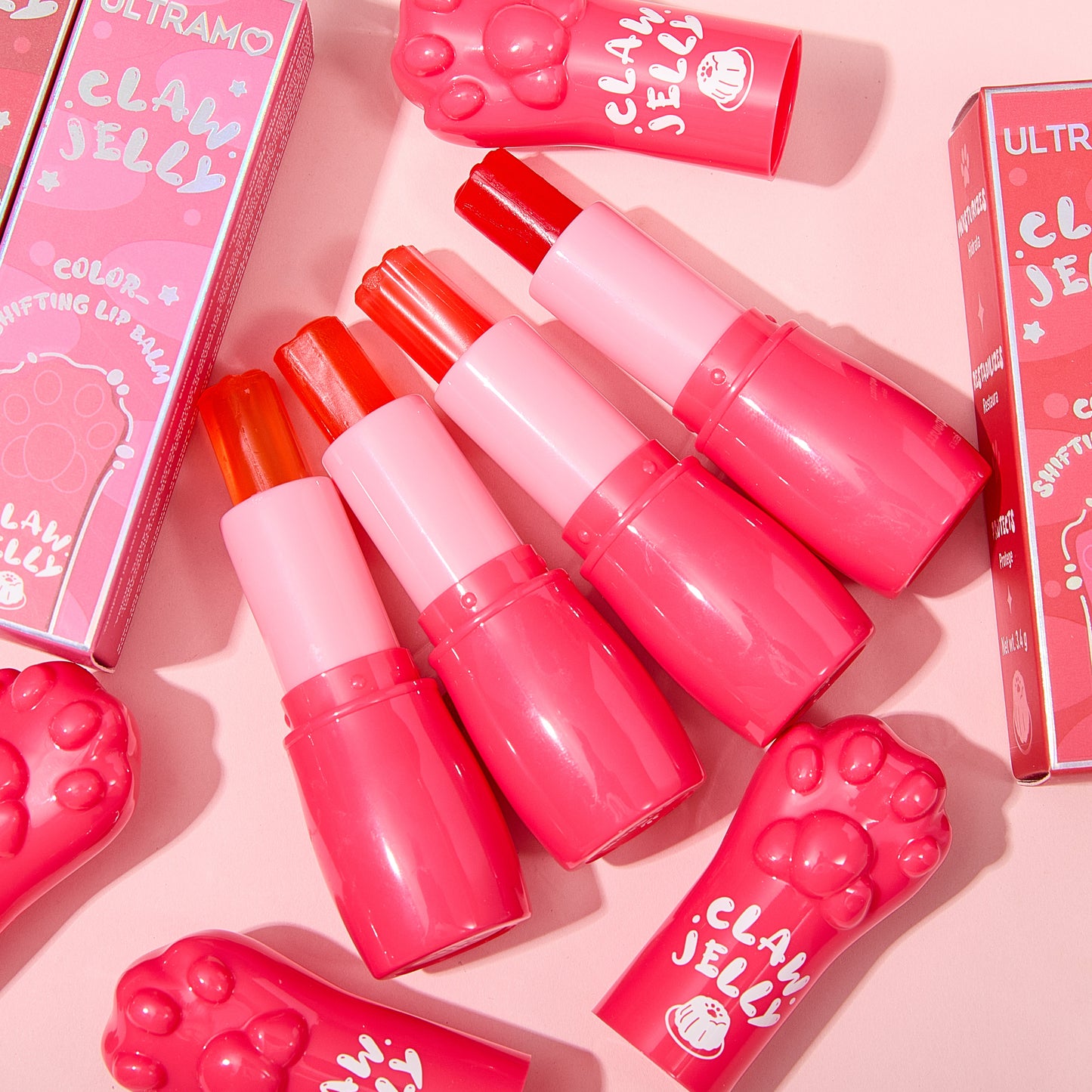ULTRAMO UAMO 4 Colors Cat's Paw Jelly Color Changing Lip Balm WE037