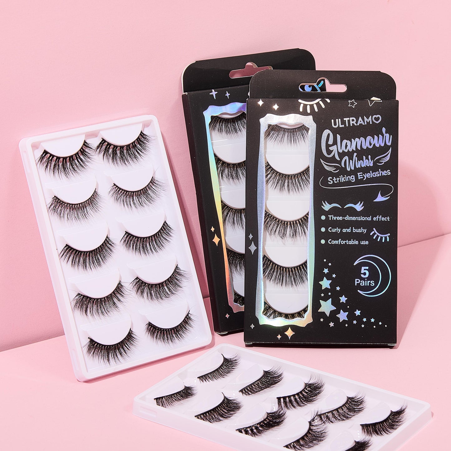 ULTRAMO UAMO 5 Pairs of 3D False Eyelashes WE056